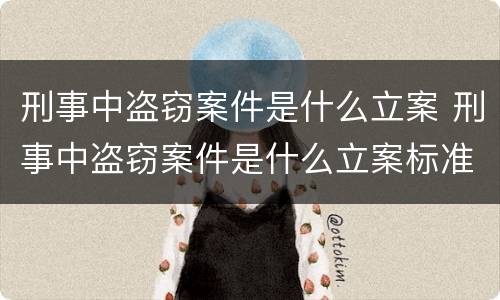 刑事中盗窃案件是什么立案 刑事中盗窃案件是什么立案标准