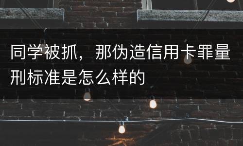 同学被抓，那伪造信用卡罪量刑标准是怎么样的