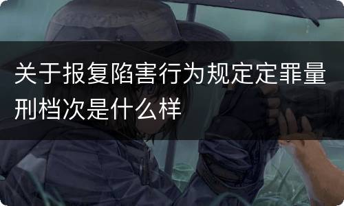 关于报复陷害行为规定定罪量刑档次是什么样