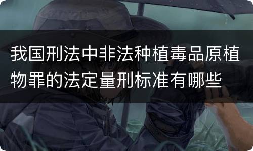 我国刑法中非法种植毒品原植物罪的法定量刑标准有哪些
