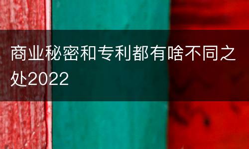 商业秘密和专利都有啥不同之处2022