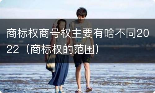 商标权商号权主要有啥不同2022（商标权的范围）