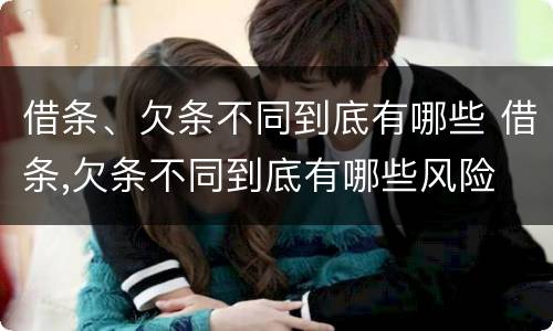 借条、欠条不同到底有哪些 借条,欠条不同到底有哪些风险