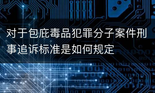 对于包庇毒品犯罪分子案件刑事追诉标准是如何规定