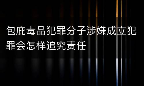 包庇毒品犯罪分子涉嫌成立犯罪会怎样追究责任