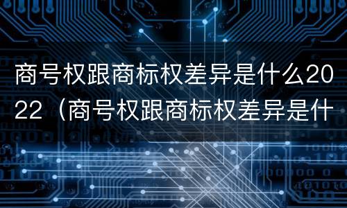商号权跟商标权差异是什么2022（商号权跟商标权差异是什么2022年的）