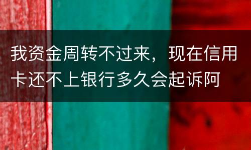 我资金周转不过来，现在信用卡还不上银行多久会起诉阿