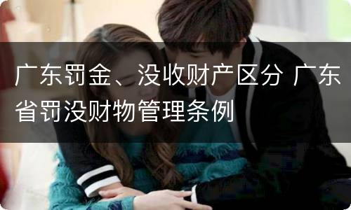 广东罚金、没收财产区分 广东省罚没财物管理条例