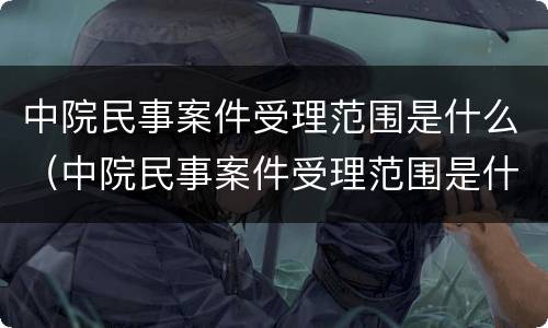 中院民事案件受理范围是什么（中院民事案件受理范围是什么意思）