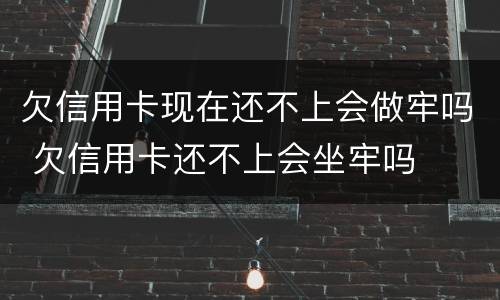 欠信用卡现在还不上会做牢吗 欠信用卡还不上会坐牢吗