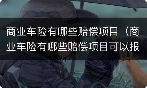 商业车险有哪些赔偿项目（商业车险有哪些赔偿项目可以报销）