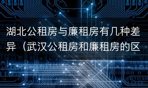 湖北公租房与廉租房有几种差异（武汉公租房和廉租房的区别）
