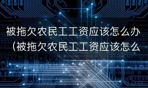 被拖欠农民工工资应该怎么办（被拖欠农民工工资应该怎么办呢）