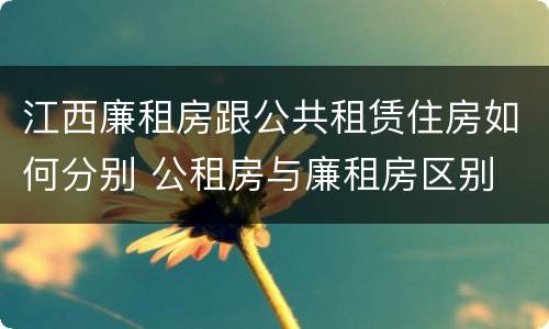 江西廉租房跟公共租赁住房如何分别 公租房与廉租房区别