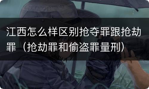 江西怎么样区别抢夺罪跟抢劫罪（抢劫罪和偷盗罪量刑）