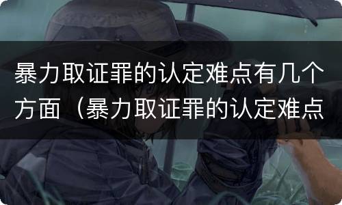 暴力取证罪的认定难点有几个方面（暴力取证罪的认定难点有几个方面）