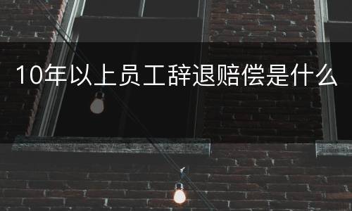 10年以上员工辞退赔偿是什么