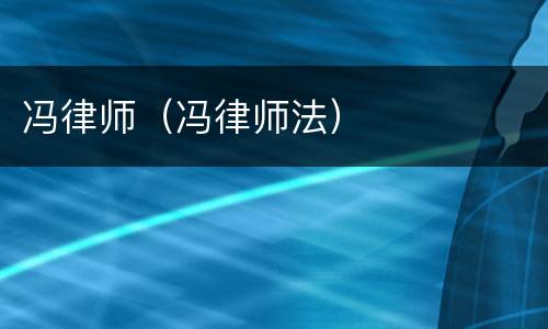 冯律师（冯律师法）