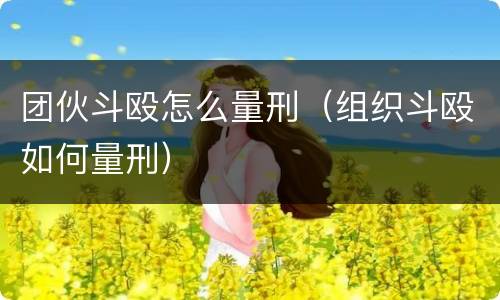 团伙斗殴怎么量刑（组织斗殴如何量刑）