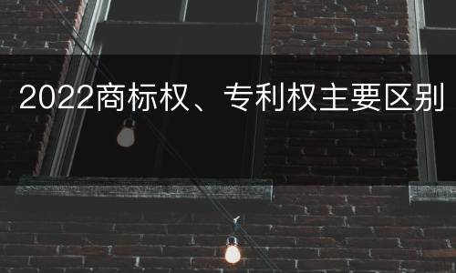 2022商标权、专利权主要区别