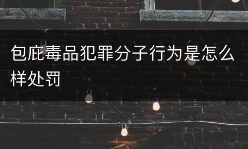 包庇毒品犯罪分子行为是怎么样处罚