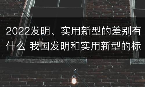 2022发明、实用新型的差别有什么 我国发明和实用新型的标准
