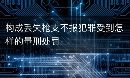 构成丢失枪支不报犯罪受到怎样的量刑处罚