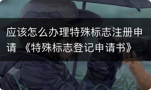 应该怎么办理特殊标志注册申请 《特殊标志登记申请书》