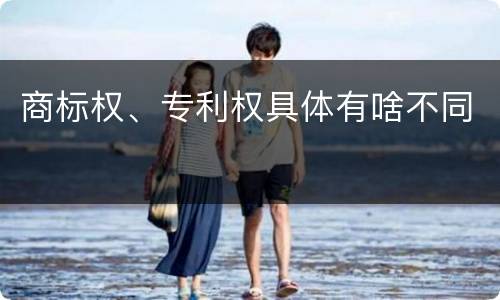商标权、专利权具体有啥不同