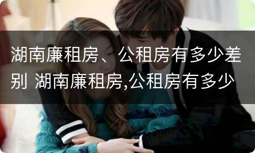 湖南廉租房、公租房有多少差别 湖南廉租房,公租房有多少差别呢