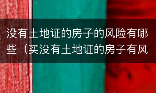 没有土地证的房子的风险有哪些（买没有土地证的房子有风险吗）