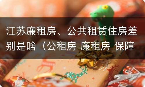 江苏廉租房、公共租赁住房差别是啥（公租房 廉租房 保障性住房区别）