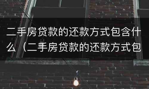二手房贷款的还款方式包含什么（二手房贷款的还款方式包含什么）