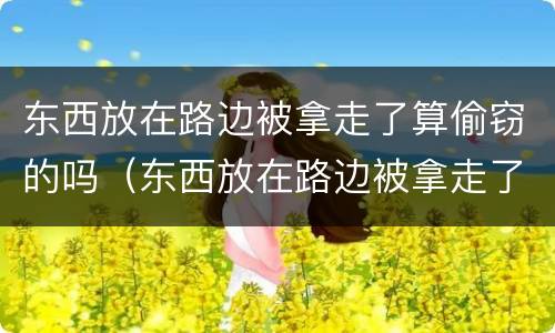 东西放在路边被拿走了算偷窃的吗（东西放在路边被拿走了算偷窃的吗）