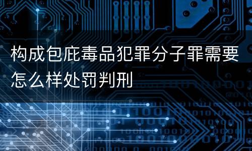 构成包庇毒品犯罪分子罪需要怎么样处罚判刑