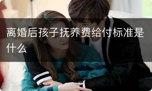 离婚后孩子抚养费给付标准是什么