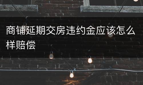 商铺延期交房违约金应该怎么样赔偿
