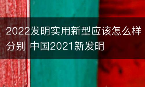 2022发明实用新型应该怎么样分别 中国2021新发明