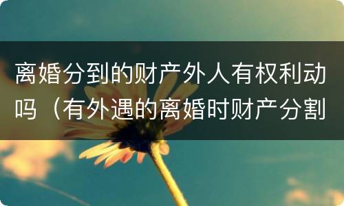 离婚分到的财产外人有权利动吗（有外遇的离婚时财产分割）