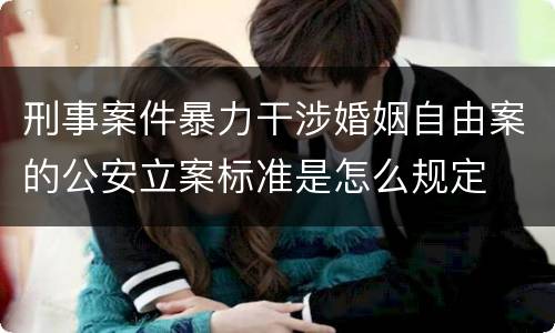 刑事案件暴力干涉婚姻自由案的公安立案标准是怎么规定