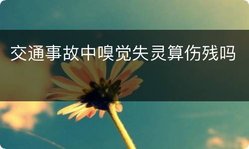 交通事故中嗅觉失灵算伤残吗