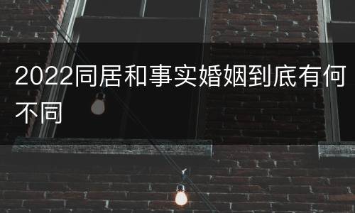 2022同居和事实婚姻到底有何不同