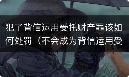 犯了背信运用受托财产罪该如何处罚（不会成为背信运用受托财产罪的犯罪主体）