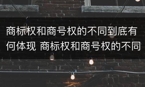 商标权和商号权的不同到底有何体现 商标权和商号权的不同到底有何体现呢