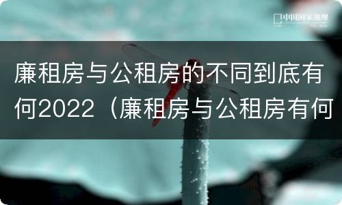 廉租房与公租房的不同到底有何2022（廉租房与公租房有何区别）