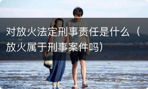 对放火法定刑事责任是什么（放火属于刑事案件吗）