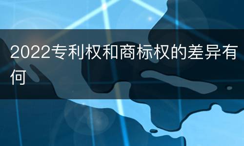 2022专利权和商标权的差异有何