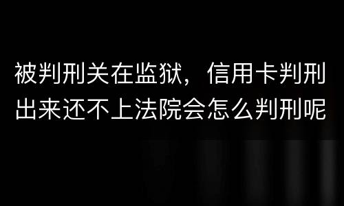 被判刑关在监狱，信用卡判刑出来还不上法院会怎么判刑呢