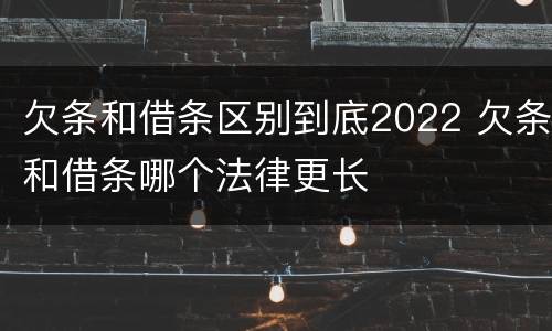 欠条和借条区别到底2022 欠条和借条哪个法律更长