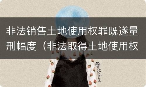 非法销售土地使用权罪既遂量刑幅度（非法取得土地使用权构成什么罪）